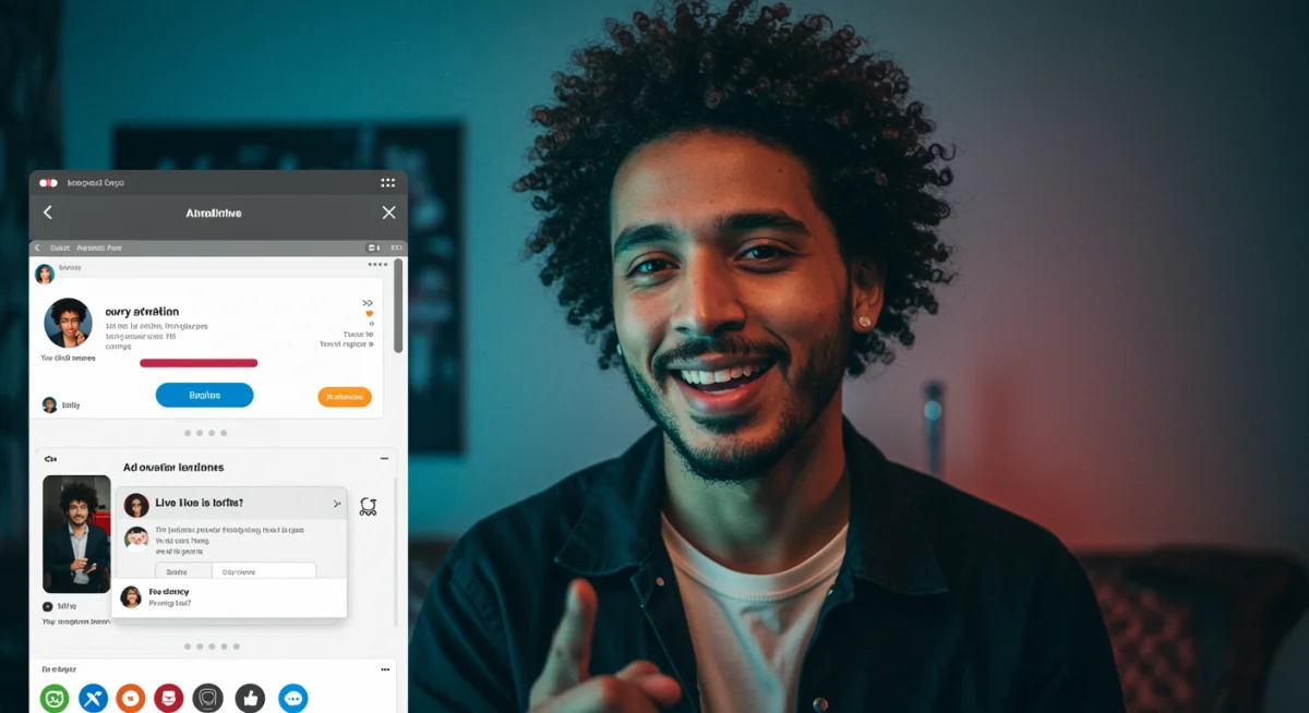 Digital artist engaging with followers on social media