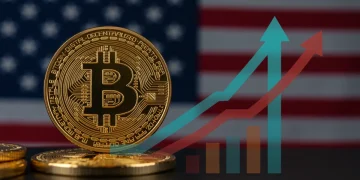 Bitcoin's Role in US Investment Portfolios: 10% Allocation for 2025 Bitcoin integrated into a diversified US investment portfolio, showing growth potential.