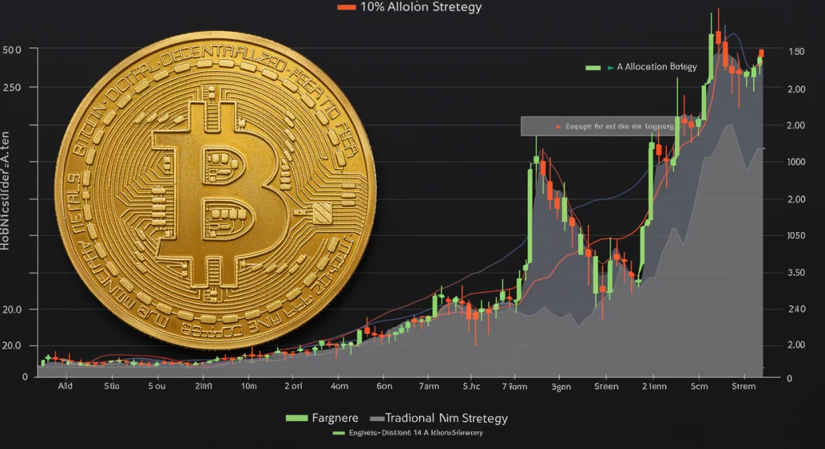 Comparative financial chart of Bitcoin performance versus traditional assets.