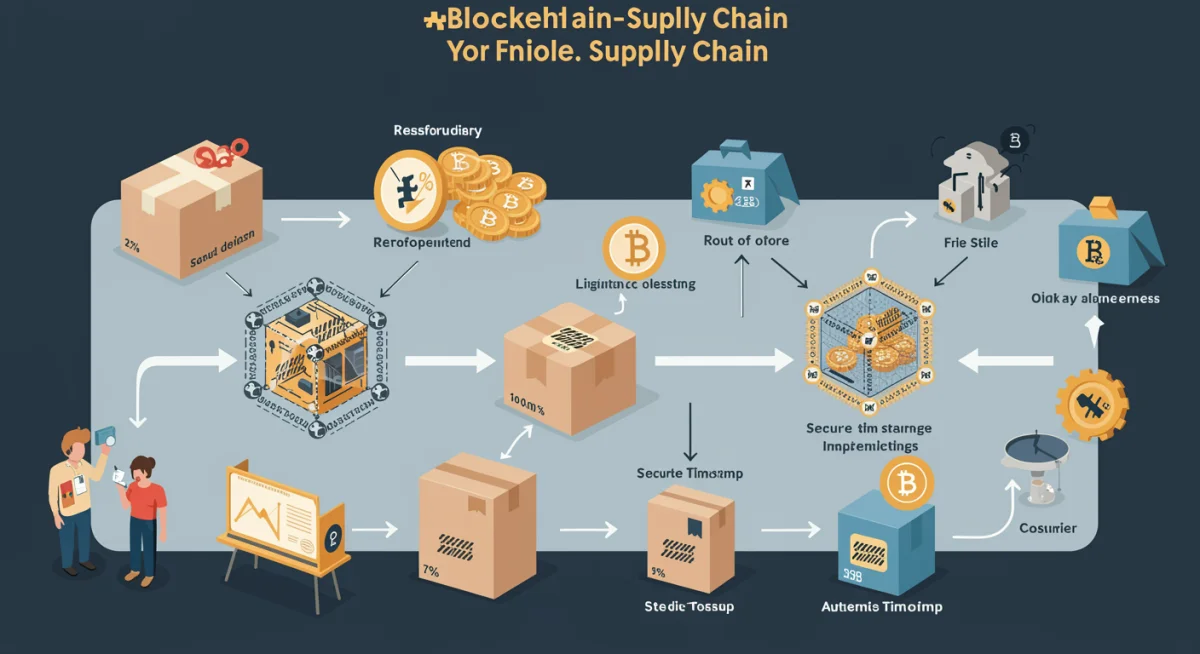 Infographic showing blockchain product journey and validation points