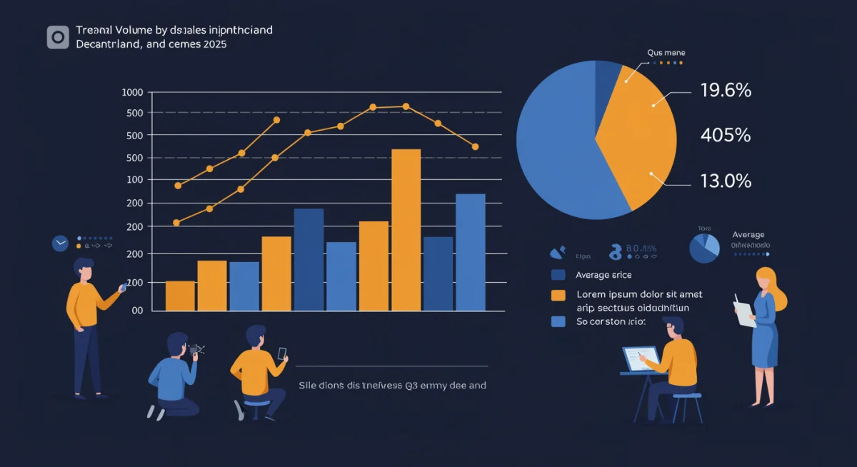 Infographic showing Decentraland virtual land sales trends Q3 2025