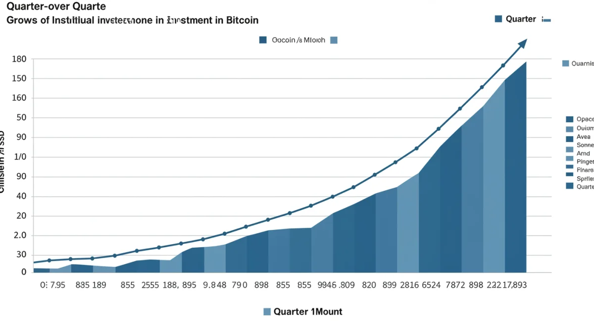 Chart showing quarterly institutional Bitcoin investment growth from US firms