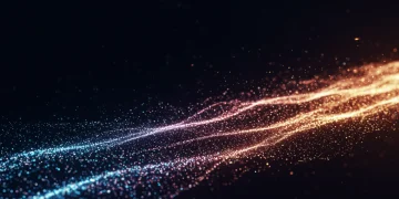 Futuristic digital network illustrating NEAR Protocol's sharding for enhanced scalability.