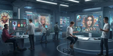 Digital artists connecting in a thriving NFT community space