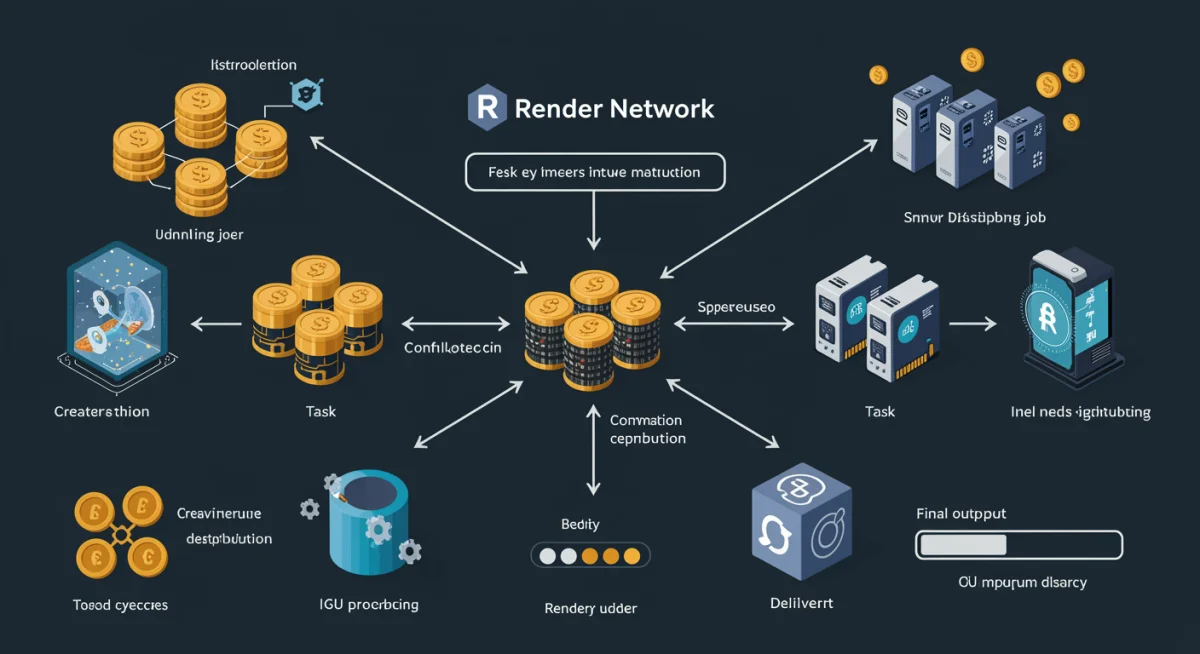 Render Network workflow for decentralized rendering tasks