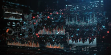 Dynamic Solana blockchain network illustrating Q4 2024 performance metrics