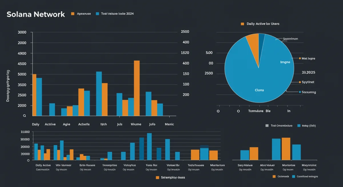 Infographic detailing Solana Q4 2024 network statistics and user growth