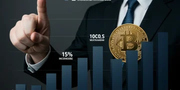 Chart showing a 15% increase in institutional Bitcoin holdings revealed by SEC filings.