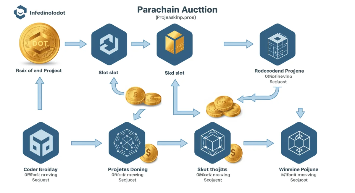 Infographic of Polkadot parachain auction process and bidding