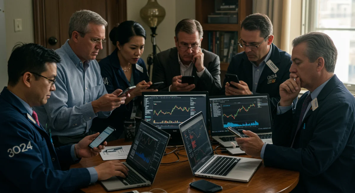 U.S. investors analyzing cryptocurrency market data.