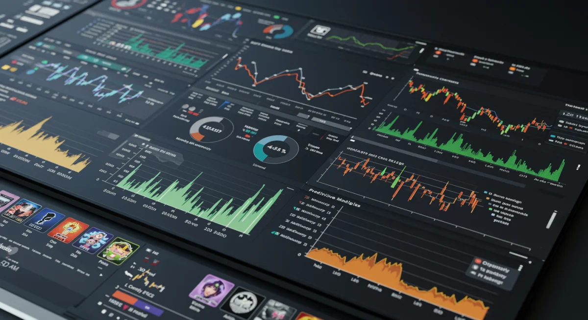 Advanced NFT market data analytics dashboard with real-time metrics and predictive models.