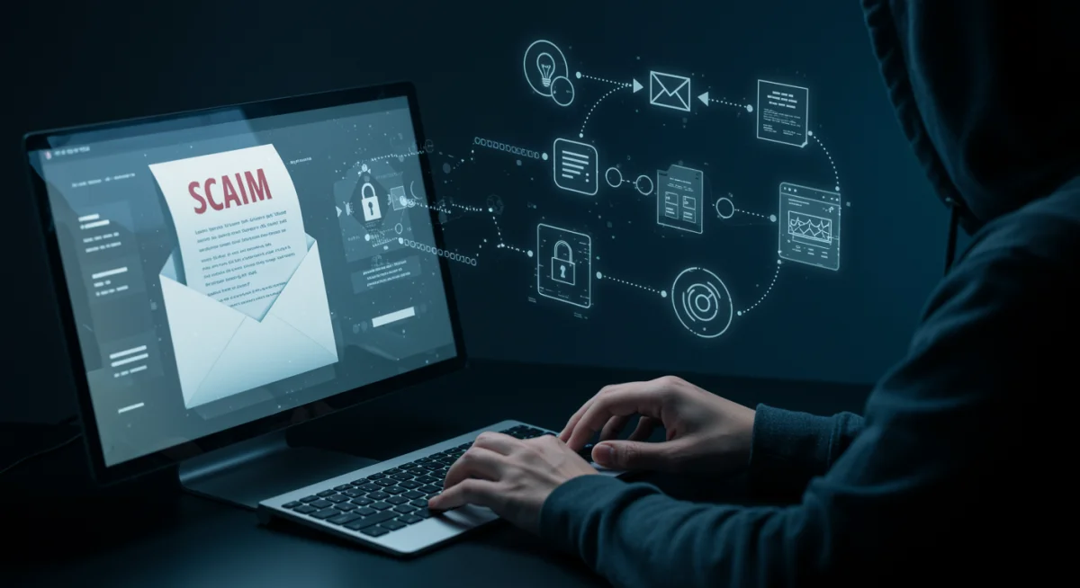 Phishing attack targeting crypto users, showing a deceptive email